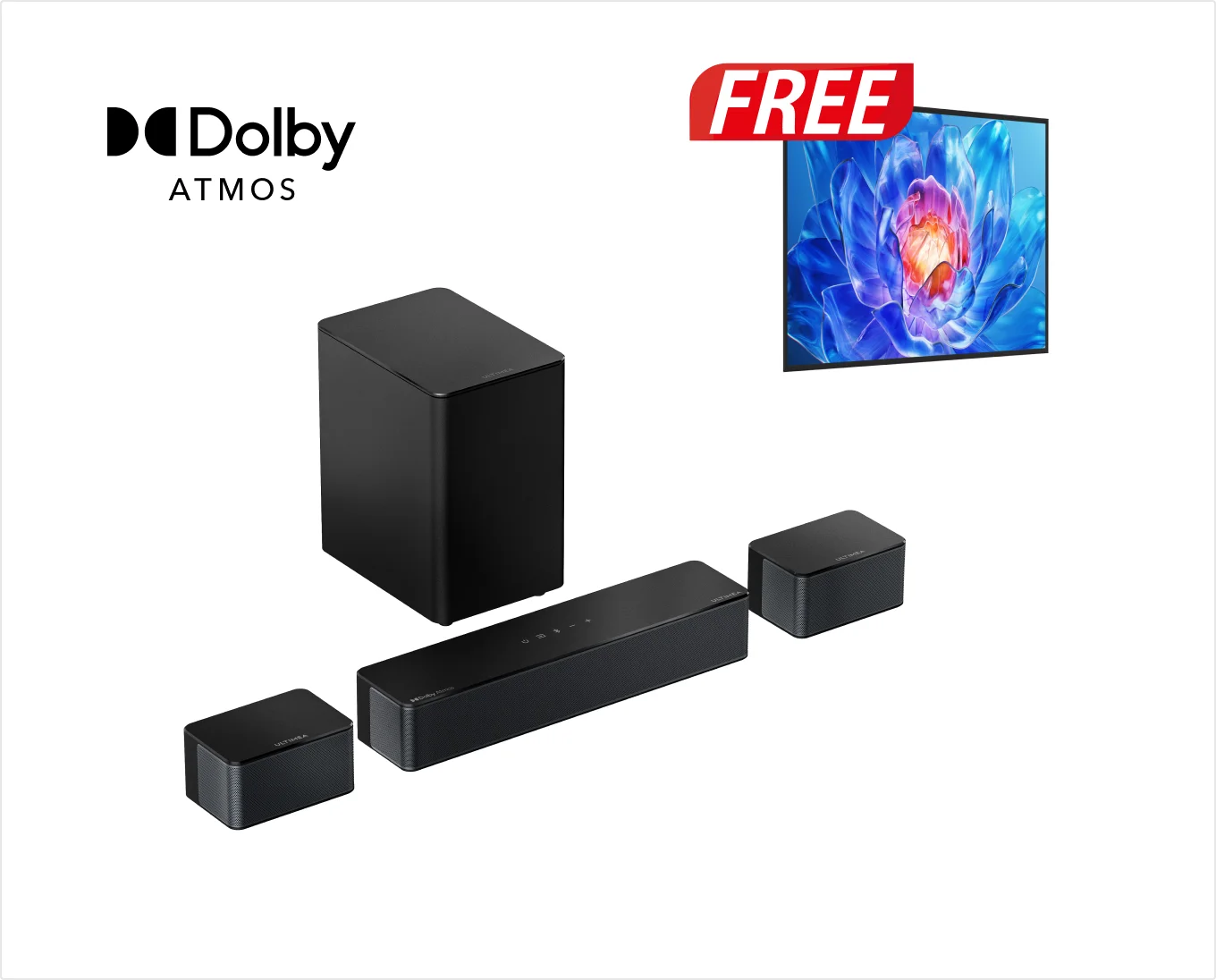 Poseidon D60 Dolby Atmos Soundbar + Free Gift